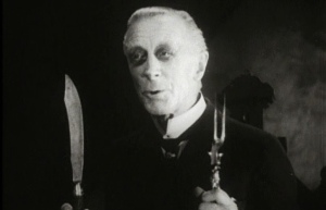 Screencap of Ernest Thesiger from "The Old Dark House".